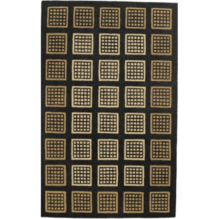 Safavieh Soho 5 ft. x 8 ft. Domino Contemporary Rug - Black-Coffee SO93A-5